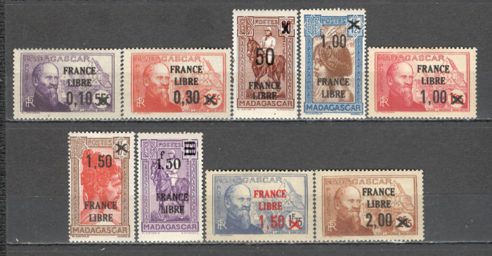 Madagascar.1943/44 Marci postale-supr. FRANCE LIBRE SM.134