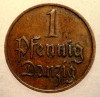 F.198 DANZIG 1 PFENNIG 1929, Europa, Bronz