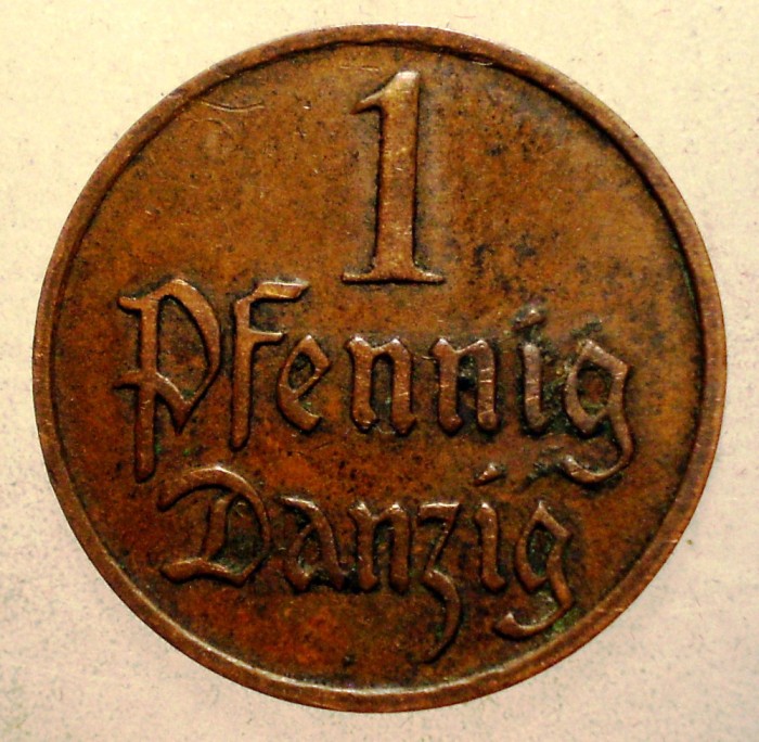 F.198 DANZIG 1 PFENNIG 1929