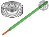 Cablu litat PVC verde 0,14mm2 10m