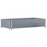 Cumpara ieftin Jardiniera de gradina, gri, 100x50 cm, lemn masiv pin