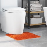 vidaXL Covoraș baie formă U gri &icirc;nchis 50x50 cm poliester antiderapant