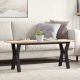 Gossi masa de cafea, cadru y, 110x40x45 cm, lemn masiv pin si fonta