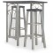 vidaXL Set mobilier de bar, 3 piese, negru, lemn și oțel 284396