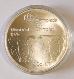 CANADA 5 DOLLARS DOLARI 1976 MONREAL A XXI OLIMPIADA ARGINT UNC (CITITI DESCRIEREA), America de Nord