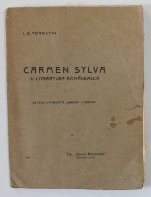 CARMEN SYLVA IN LITERATURA ROMANEASCA de I.E TOROUTIU , 1924 foto