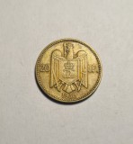 Moneda 20 Lei 1930 Londra, Argint, Romania, Rege Carol al II-lea