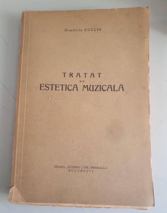 Tratat de estetica muzicala - Dimitrie Cuclin - dedicatie , 1933