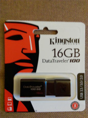 Stick Memorie USB 3.0 Kingston 16GB DataTraveler 100 G3 Flash Drive foto