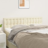 vidaXL Tăblii de pat, 2 buc., crem, 72x5x78/88 cm, piele ecologică
