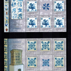 Romania Portugalia 2010 Emisiune comuna 2 Minicoli x 8 timbre Serie MNH LP 1869