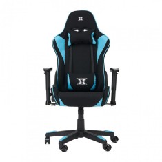 Scaun gaming Torin Serioux, 126-134 cm, textil, piston gaz, manere reglabile, perne detasabile, maxim 150 kg, Negru/Albastru