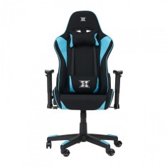 Scaun gaming Torin Serioux, 126-134 cm, textil, piston gaz, manere reglabile, perne detasabile, maxim 150 kg, Negru/Albastru foto