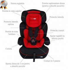 Scaun Auto Freemove Red BabyGo - grupa 9-36 kg foto