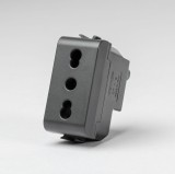 Priză 1M 2P+E 16A negru Chorus &ndash; GEWISS | GW12203