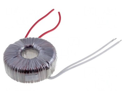 Transformator toroidal 100VA 230V 17V 5.88A cu cabluri foto