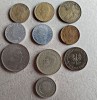 Lot 10 monede straine și romanesti circulate conform foto L6 100 lei 1943 Romania 1000 lire 1993 Turcia 5 zloti 1984 Polonia 25 kusuș 2009 Turcia, Europa
