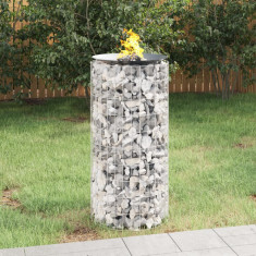 Vatra de foc din gabion Ø 50 cm fier galvanizat GartenMobel Dekor