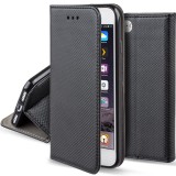 Cumpara ieftin Husa pentru telefon, moozy, flip on, pentru iphone 8 / 7 / se 2020, negru, piele ecologica
