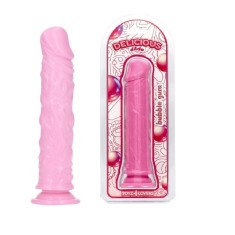 Dildo Realist Parfumat Jim, Aroma Guma de Mestecat, PVC, Roz, 20 cm