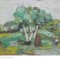 tablou Peisaj ulei pe carton gros, 11x20 cm semnat Ella (Mihaela Alecsandrescu)