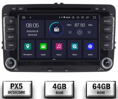 Navigatie Volkswagen, Skoda, Seat, Android 10, OCTACORE PX5 4GB RAM + 64GB ROM cu DVD, 7 Inch - AD-BGWVW7P5 foto