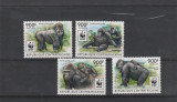 Republica Centrafricana 2015-Fauna,WWF,Maimute,Gorile,serie 4 val,MNH,Mi.5460-63, Nestampilat