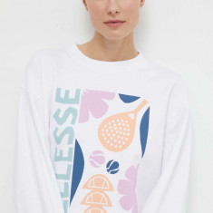 Ellesse bluza Rosiello Sweatshirt femei, culoarea alb, cu imprimeu, SGV20247