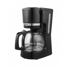 Cafetiera Heinner, 800 W, 1.5 l, carafa sticla, filtru lavabil, Negru