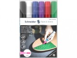 Marker cu vopsea acrilica, varf rotund,Paint-It 320 4 mm, 6 culori set, Schneider