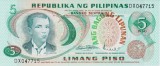 Bancnota Filipine 5 Piso (1970) - P153b UNC