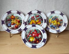 Farfurii decorative porțelan Bradex, Cuartetul fructelor, seria completă