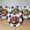 Farfurii decorative porțelan Bradex, Cuartetul fructelor, seria completă