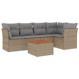 Cumpara ieftin Patio Sofa Set 5-Locuri Combinatie bej si gri
