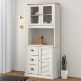 Dulap superior comodă &bdquo;VIGO&rdquo;, alb, 78x30x100 cm, lemn masiv pin