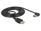 Cablu USB 2.0 DELOCK 1m Aurit 24AWG, 28AWG 480Mbps Negru 83551
