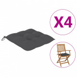 Perne de scaun, 4 buc., antracit, 40 x 40 x 7 cm, textil, vidaXL