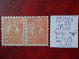 1920- Romania- Ferd. b. mic Mi270-portoc.tip I-per.oriz.-MNH, Nestampilat