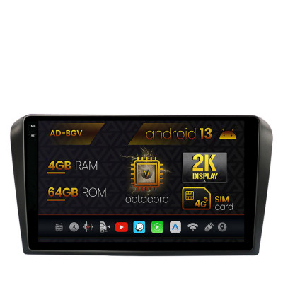 Navigatie Mazda 3 (2003-2009), Android 13, V-Octacore 4GB RAM + 64GB ROM, 9.5 Inch - AD-BGV9004+AD-BGRKIT322 foto