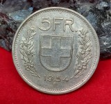 Elvetia 5 franci 1953 argint