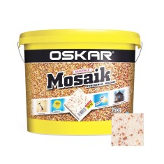 Tencuiala decorativa acrilica, interior / exterior, Oskar Mosaik 9712, mozaicata, 25 kg