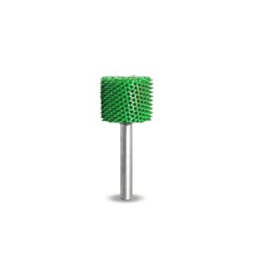 Biax sculptura lemn SABURR - cap cilindric 13mm capăt neted, Granulatie Saburr ASPRA - VERDE foto