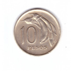 Moneda Uruguay 10 pesos 1968, stare buna, curata