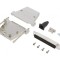 Conector D-Sub 37-Pin Tată Drept Lipire pe Cablu Gold Flash UNC 4-40
