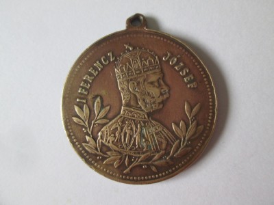 Rara! Ungaria medalia comemorativa Millenium I Ferencz Jozsef(Franz Josef I) 896-1896 foarte frumoasa,diametrul:32 mm foto