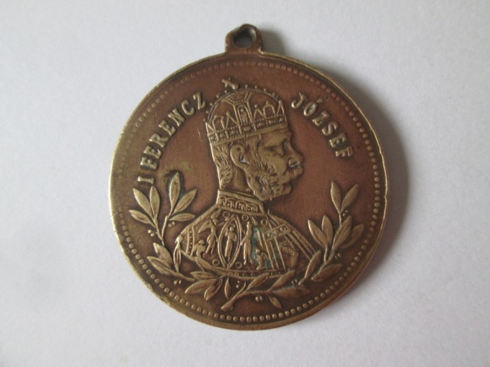 Rara! Ungaria medalia comemorativa Millenium I Ferencz Jozsef(Franz Josef I) 896-1896 foarte frumoasa,diametrul:32 mm