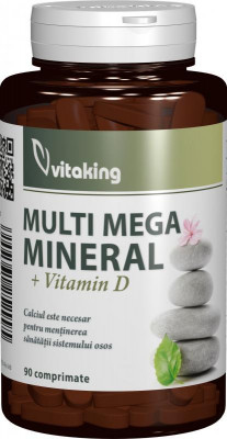 Multi Mega Mineral cu Vitamina D Vitaking 90cpr foto