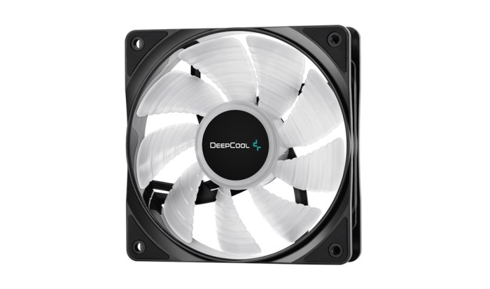 VENTILATOR DeepCool PC RF120, 120x120x25 mm, 1500rpm, control PWM, LED, 1 ventilator, 4-pin PWM, negru, DP-FRGB-RF120-1C