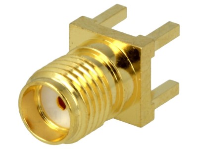 Conector SMA mamă 50&amp;Omega; THT aurit foto