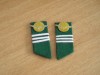 C7 12 - petlite CFR - trei dungi albe - verde si simbol CFR metalic galben
